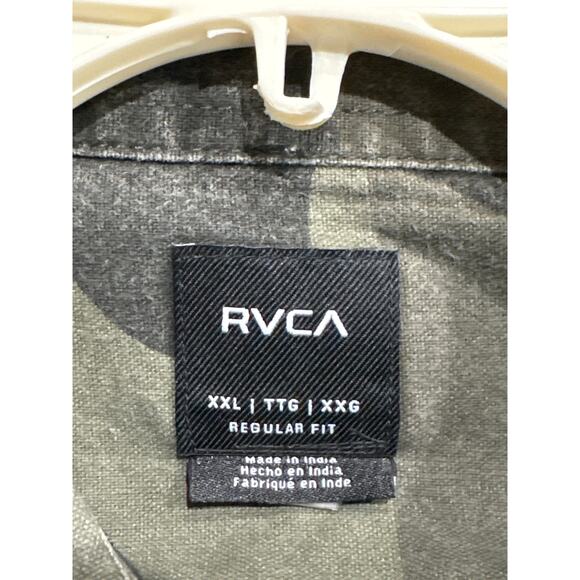 RVCA Panhandle Camo Cotton Flannel, Button Up Shirt, Men, XXL - Picture 5 of 8